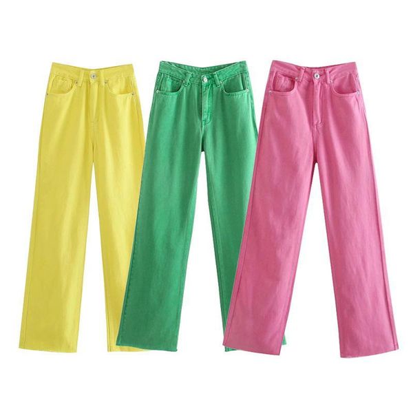 women's jeans women 2021 chic fashion five pockets coloured wide-leg vintage high waist zipper female denim trousers mujer, Blue
women's jeans women 2021 chic fashion five pockets coloured wide-leg vintage high waist zipper female denim trousers mujer, Blue
