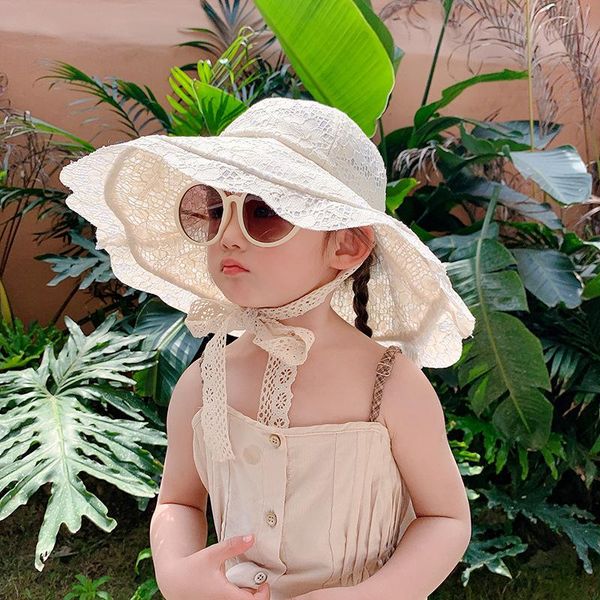 caps & hats 2021 summer baby hat lace princess bucket for kids wide brim beach sun accessories 1-4y, Yellow 
caps & hats 2021 summer baby hat lace princess bucket for kids wide brim beach sun accessories 1-4y, Yellow