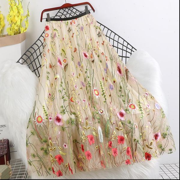 summer women skirts 3d flower embroidery lace mesh pleated skirt elastic waist long midi elegant tulle sweet streetwear w383, Black
summer women skirts 3d flower embroidery lace mesh pleated skirt elastic waist long midi elegant tulle sweet streetwear w383, Black