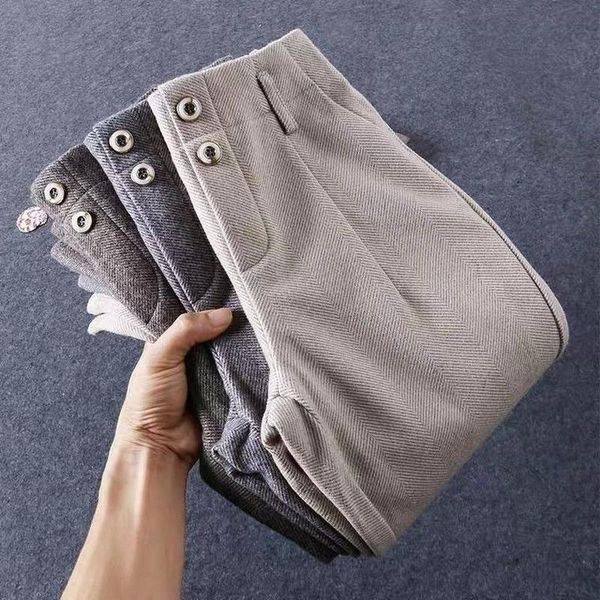 woolen harem pants women's autumn winter herringbone high waist casual trousers elastic ankle-length & capris, Black;white
woolen harem pants women's autumn winter herringbone high waist casual trousers elastic ankle-length & capris, Black;white