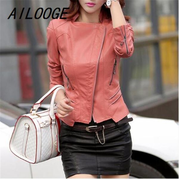 women's jackets ailooge women leather jacket 2021 plus size m-5xl motor solid slim pu motorcycle coats, Black;brown
women's jackets ailooge women leather jacket 2021 plus size m-5xl motor solid slim pu motorcycle coats, Black;brown