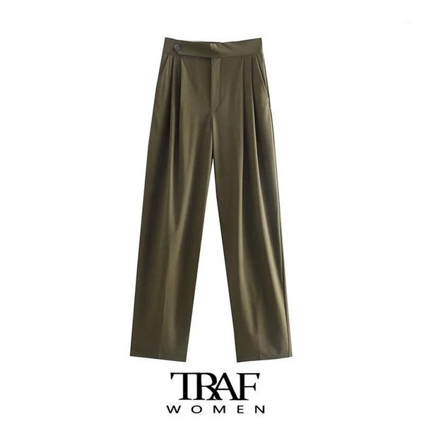 women's pants & capris women's za women chic fashion front darts side pockets vintage high waist zipper female trousers mujer, Black;white
women's pants & capris women's za women chic fashion front darts side pockets vintage high waist zipper female trousers mujer, Black;white