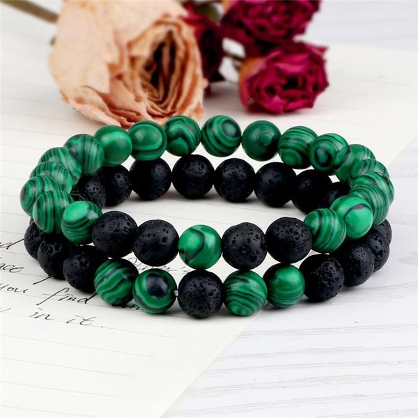 beaded, strands vintage beaded bracelets&bangles strenched elastic rope 2pcs/sets natural volcanic stone jewelry for women/men handmade brac, Black 
beaded, strands vintage beaded bracelets&bangles strenched elastic rope 2pcs/sets natural volcanic stone jewelry for women/men handmade brac, Black
