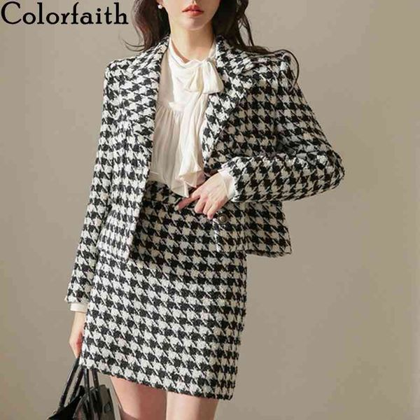 colorfaith new autumn winter women's set 2 pieces matching short skirt woolen plaid checkered vintage elegant suit ws5168 210407, White
colorfaith new autumn winter women's set 2 pieces matching short skirt woolen plaid checkered vintage elegant suit ws5168 210407, White