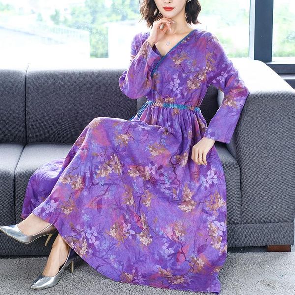 casual dresses 2021 winter floral 3xl plus size dress autumn vintage purple cotton linen maxi women elegant bodycon party vestidos, Black;gray
casual dresses 2021 winter floral 3xl plus size dress autumn vintage purple cotton linen maxi women elegant bodycon party vestidos, Black;gray