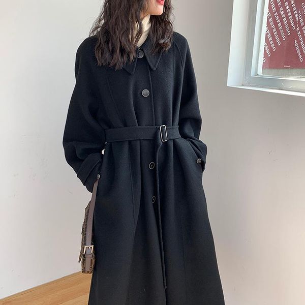 women's wool & blends korean style winter coat women autumn long woman jacket trench fashion coats and jackets clothes abrigo mujer wpy, Black
women's wool & blends korean style winter coat women autumn long woman jacket trench fashion coats and jackets clothes abrigo mujer wpy, Black