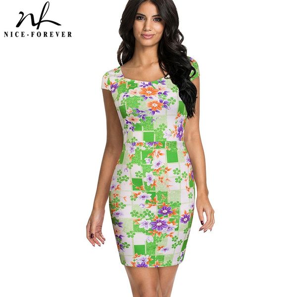 nice-forever summer women elegant floral retro dresses casual bodycon slim sun dress ub211 210419, White
nice-forever summer women elegant floral retro dresses casual bodycon slim sun dress ub211 210419, White