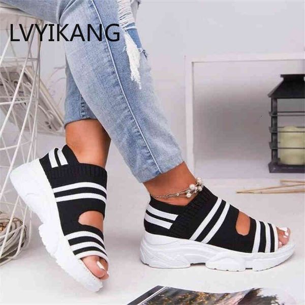 dress shoes summer women's sandals fashion wedge heels woman non-slip comfortable mesh elastic brand flat bottom women pgcz, Black
dress shoes summer women's sandals fashion wedge heels woman non-slip comfortable mesh elastic brand flat bottom women pgcz, Black