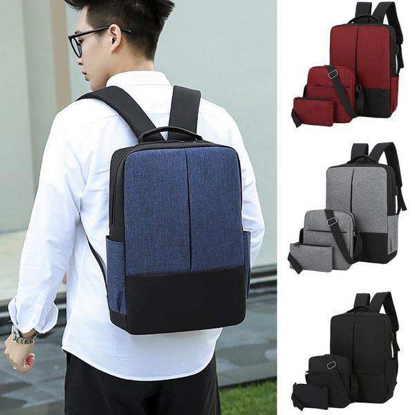 backpack men's shoulder bag color matching three-piece casual business computer travel bags students
backpack men's shoulder bag color matching three-piece casual business computer travel bags students