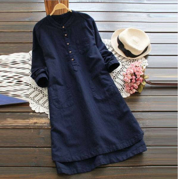 fashion womens and blouses female plus size women long sleeve loose casual pocket button shirt, White
fashion womens and blouses female plus size women long sleeve loose casual pocket button shirt, White