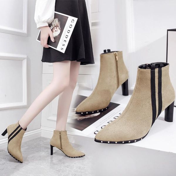 dm537 boots women autumn winter fashion suede pointed high heels stiletto suede boots nubuck and bare bota feminina, Black
dm537 boots women autumn winter fashion suede pointed high heels stiletto suede boots nubuck and bare bota feminina, Black