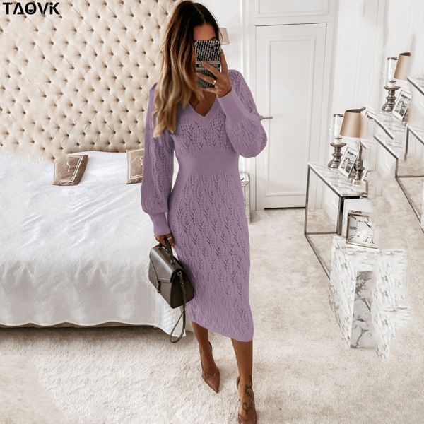 2021taovk womens solid color costume knitted v-neck hollow lantern sleeve knit dress, Black;gray
2021taovk womens solid color costume knitted v-neck hollow lantern sleeve knit dress, Black;gray