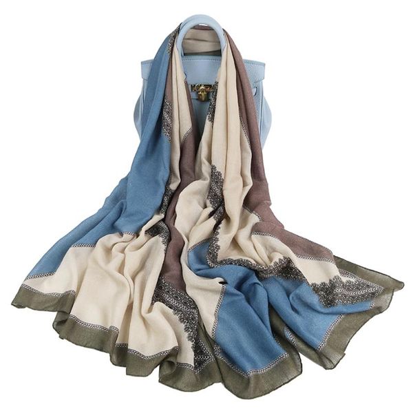 scarves luxury cotton-linen women lace print hijab large multi-color travel shawl wraps bandanas femme hair sunscreen kerchief, Blue;gray
scarves luxury cotton-linen women lace print hijab large multi-color travel shawl wraps bandanas femme hair sunscreen kerchief, Blue;gray