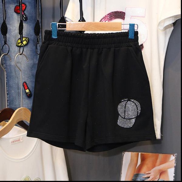 womens short drilling plus size shorts women summer leisure loose motion elastic trouser waist, White;black
womens short drilling plus size shorts women summer leisure loose motion elastic trouser waist, White;black