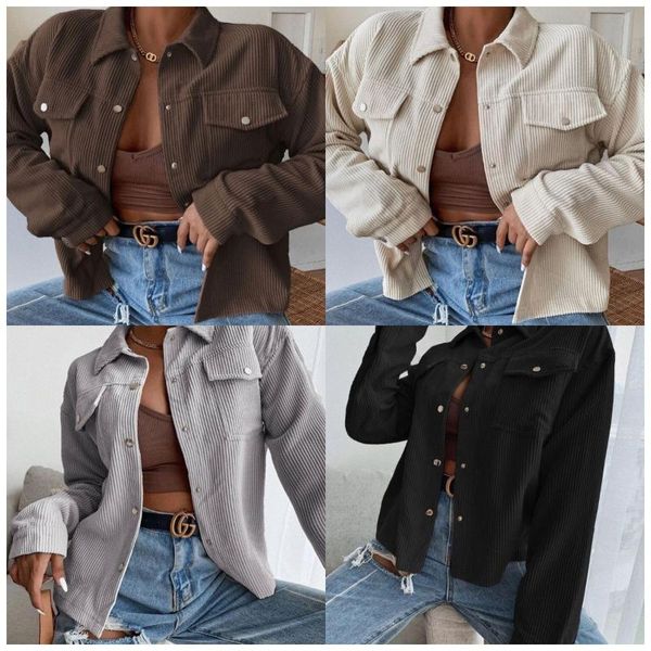 women's jackets fashion autumn winter turn-down collar solid button open lining coat women casual 2021 slim corduroy outer garment, Black;brown
women's jackets fashion autumn winter turn-down collar solid button open lining coat women casual 2021 slim corduroy outer garment, Black;brown