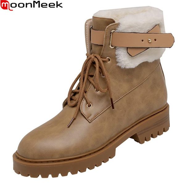 boots moonmeek 2021 arrival women winter keep warm square heels round toe ankle fashion lace up ladies shoes, Black
boots moonmeek 2021 arrival women winter keep warm square heels round toe ankle fashion lace up ladies shoes, Black