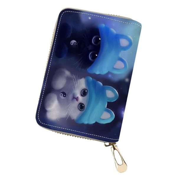 card holders haoyun women pu leather business holder fantasy cats pattern girls money purse bags kawaii animal design mini cluth wallets, Brown;gray
card holders haoyun women pu leather business holder fantasy cats pattern girls money purse bags kawaii animal design mini cluth wallets, Brown;gray