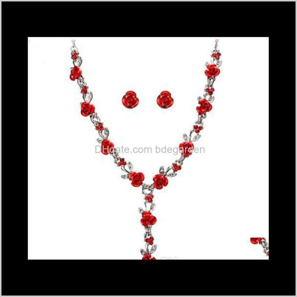 & drop delivery 2021 wedding jewelry sets for bridal crystal roses flowers earrings necklace fashion of it7dk, Silver
& drop delivery 2021 wedding jewelry sets for bridal crystal roses flowers earrings necklace fashion of it7dk, Silver