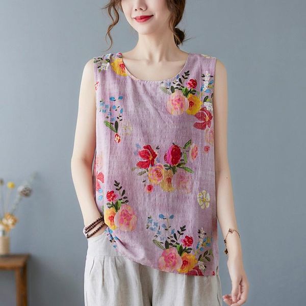women's tanks & camis women cotton linen tank casual clothes 2021 sumemr vintage floral print loose comfortable vest sleeveless shirts, White
women's tanks & camis women cotton linen tank casual clothes 2021 sumemr vintage floral print loose comfortable vest sleeveless shirts, White