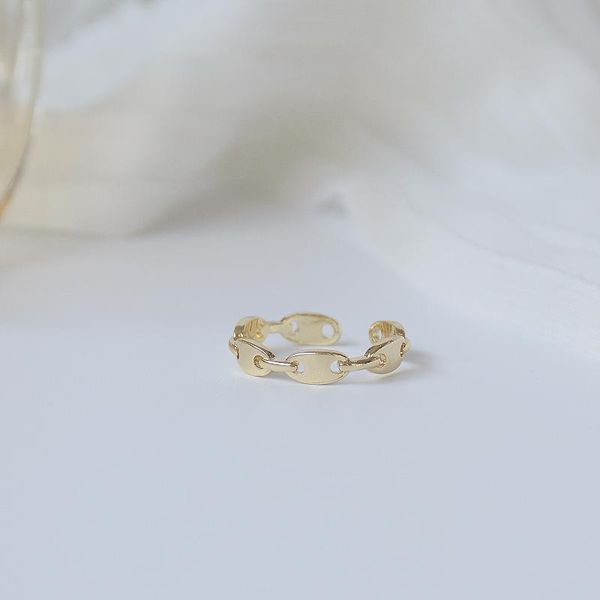 cluster rings 14k gold-plated fashion jewelry oval chain ring pig nose opening adjustable for woman shine holiday daily simple, Golden;silver
cluster rings 14k gold-plated fashion jewelry oval chain ring pig nose opening adjustable for woman shine holiday daily simple, Golden;silver
