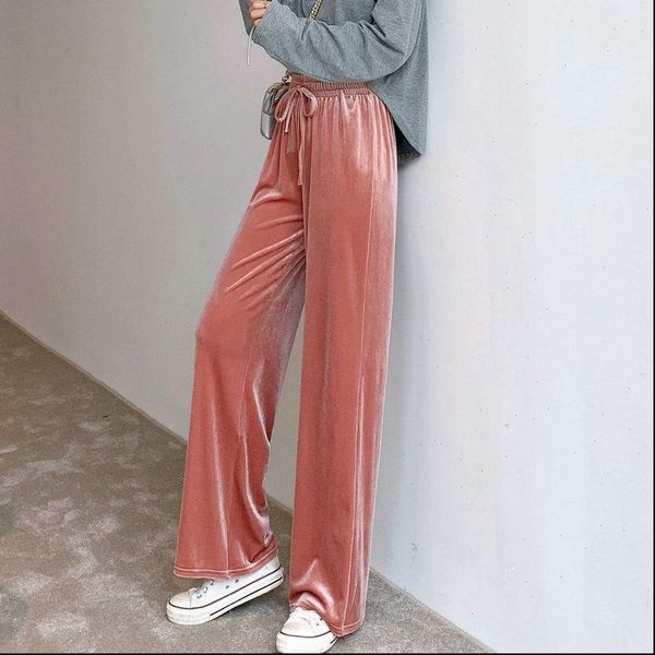 fashion velour wide leg autumn women capris winter casual high waist solid long loose straight trousers femme korean, Black;white
fashion velour wide leg autumn women capris winter casual high waist solid long loose straight trousers femme korean, Black;white