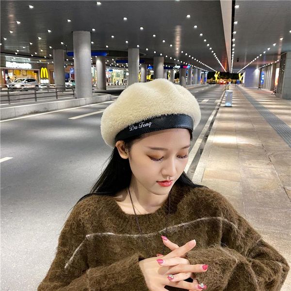 berets winter women hat warm beanies knitted hats female fur cap autumn ladies fashion beret, Blue;gray
berets winter women hat warm beanies knitted hats female fur cap autumn ladies fashion beret, Blue;gray