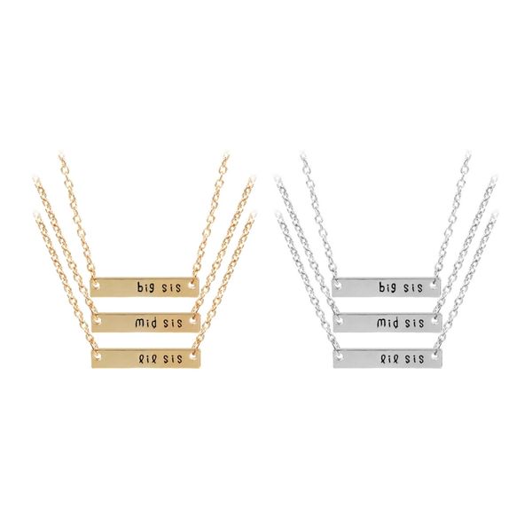 3pcs sister necklaces matching rectangle pendants necklace long distance friendship jewelry for christmas/birthday gifts, Silver
3pcs sister necklaces matching rectangle pendants necklace long distance friendship jewelry for christmas/birthday gifts, Silver