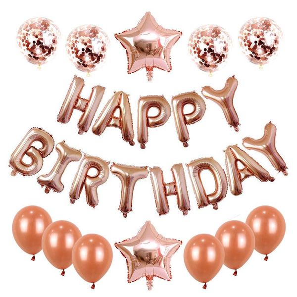 25/63pcs rose gold happy birthday balloons set home indoor party decoration sequins star balloon kids air balls holder globos
25/63pcs rose gold happy birthday balloons set home indoor party decoration sequins star balloon kids air balls holder globos