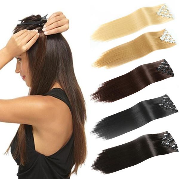 synthetic wigs azqueen 22inch 7pcs/set clip in hair long straight high tempreture ombre hairpiece, Black
synthetic wigs azqueen 22inch 7pcs/set clip in hair long straight high tempreture ombre hairpiece, Black
