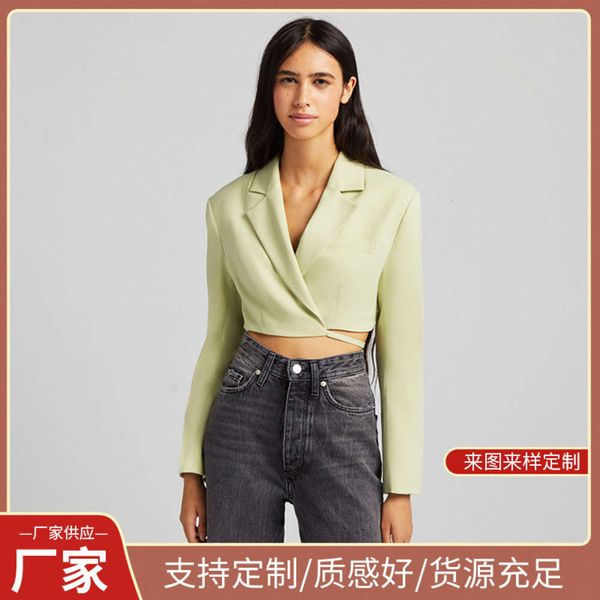 autumn suit long sleeve high waist exposed navel tie fashion casual short, Black;brown
autumn suit long sleeve high waist exposed navel tie fashion casual short, Black;brown