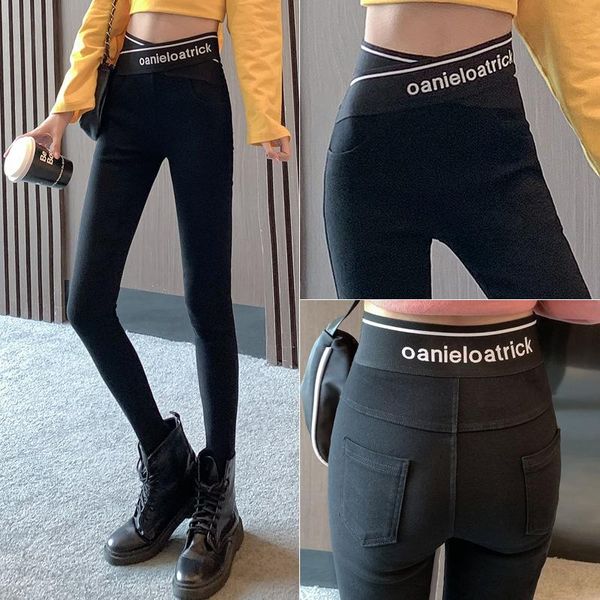 women's leggings spring, autumn and winter high-waist large-size stretch pants woman, Black
women's leggings spring, autumn and winter high-waist large-size stretch pants woman, Black