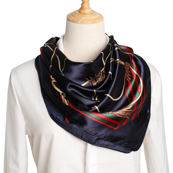 scarves scarf silk satin bandana fashionwomen summer square small bag wrap bohemian retro paisley ladies muslim kerchief, Blue;gray 
scarves scarf silk satin bandana fashionwomen summer square small bag wrap bohemian retro paisley ladies muslim kerchief, Blue;gray