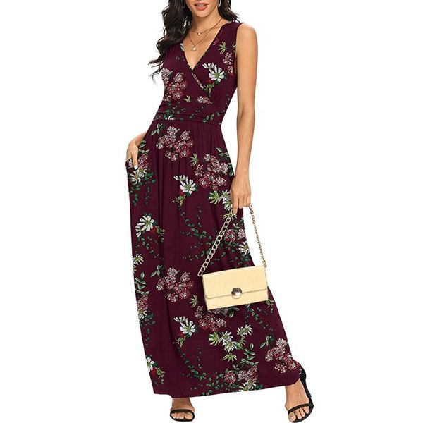 casual dresses vintage floral print maxi dress fashion women boho sleeveless v-neck printed ladies slim long party robe, Black;gray
casual dresses vintage floral print maxi dress fashion women boho sleeveless v-neck printed ladies slim long party robe, Black;gray