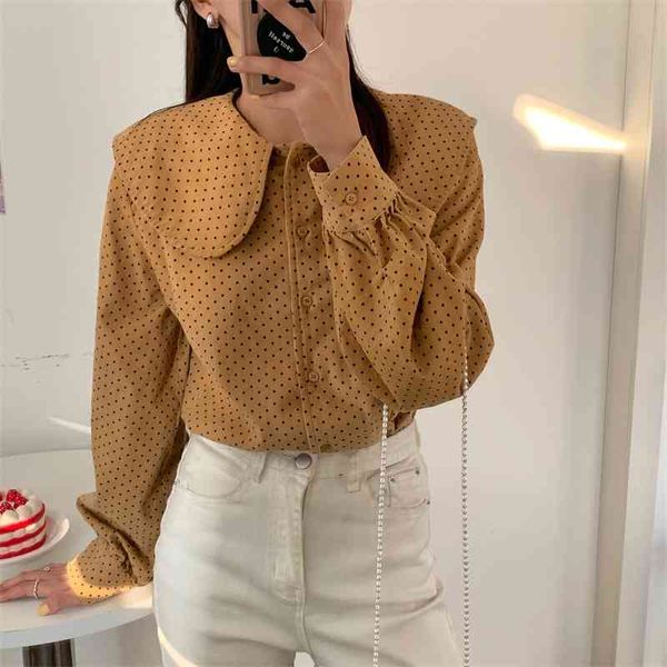 comelall match corduroy gentle polka dots loose elegance high street stylish office lady chic women shirts 210515, White
comelall match corduroy gentle polka dots loose elegance high street stylish office lady chic women shirts 210515, White
