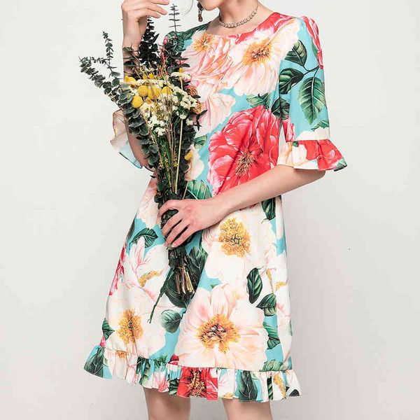 summer style retro impression flower medium-burnt looses dress of quality women's clothes, Black;gray
summer style retro impression flower medium-burnt looses dress of quality women's clothes, Black;gray