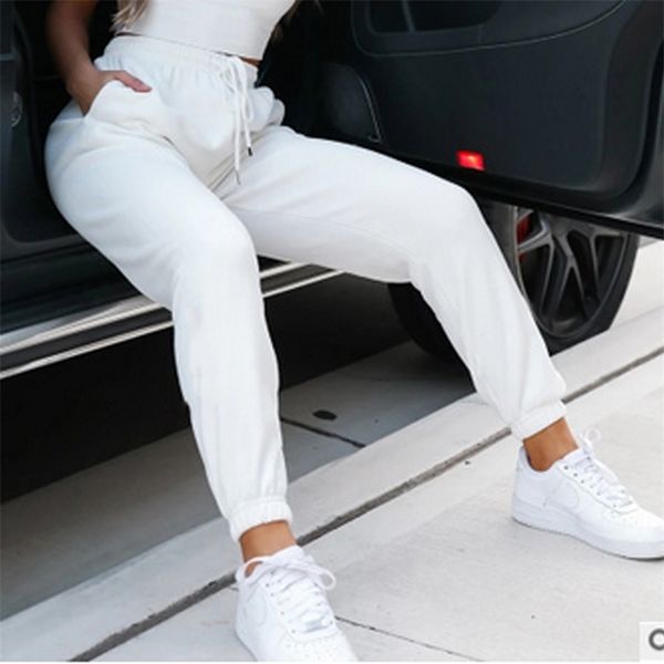 women straight pants high waist drawstring solid 6 colors sports casual trousers fitness running basic ladies streetwear 210522, Black;white
women straight pants high waist drawstring solid 6 colors sports casual trousers fitness running basic ladies streetwear 210522, Black;white