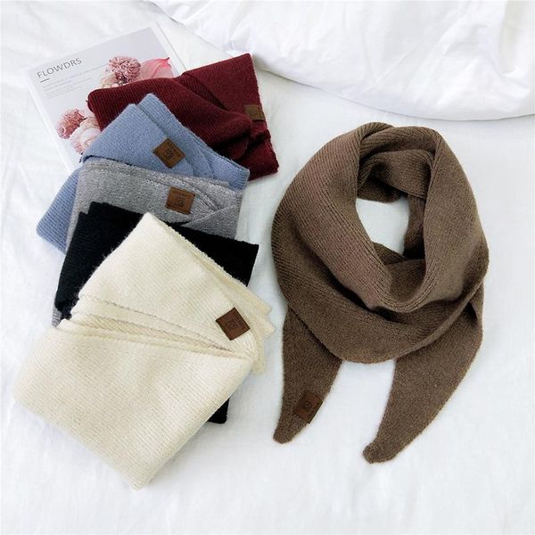 scarves vintage triangle scarf female neckerchief imitation cashmere knitted solid color double-sided neck collar, Blue;gray
scarves vintage triangle scarf female neckerchief imitation cashmere knitted solid color double-sided neck collar, Blue;gray