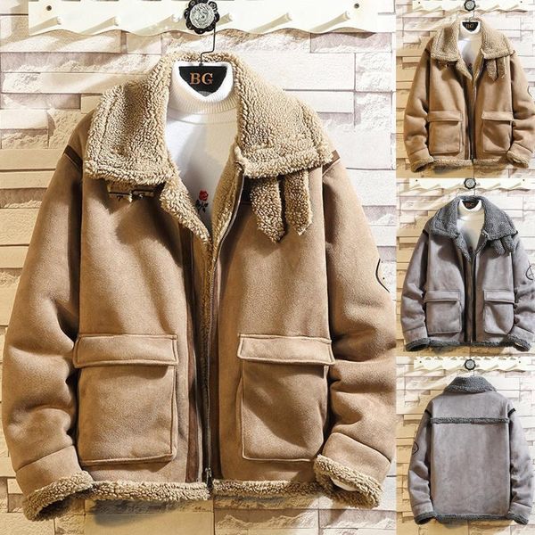 men's jackets fashion winter autumn coats jacket casual thick warm soft lambs wool fur cotton padded streetwear plus size#40, Black;brown
men's jackets fashion winter autumn coats jacket casual thick warm soft lambs wool fur cotton padded streetwear plus size#40, Black;brown