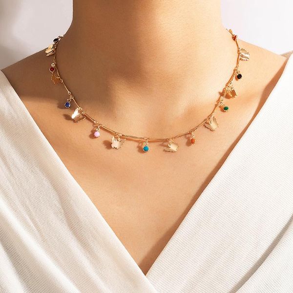 chokers huatang beauty butterfly necklace for women colorful tassel rhinestone adjustable clavicle chain lady wedding jewelry 17799, Golden;silver
chokers huatang beauty butterfly necklace for women colorful tassel rhinestone adjustable clavicle chain lady wedding jewelry 17799, Golden;silver