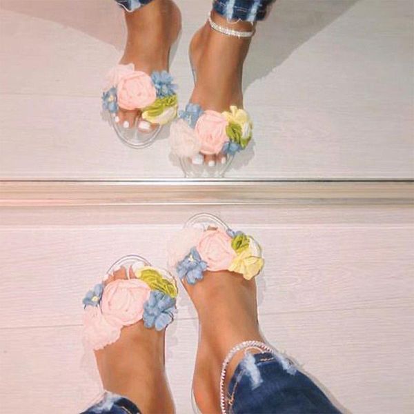 women's floral flat slipper women applique jelly shoes summer 2021 woman transparent outdoor sandals ladies soft female footwear slippe, Black
women's floral flat slipper women applique jelly shoes summer 2021 woman transparent outdoor sandals ladies soft female footwear slippe, Black