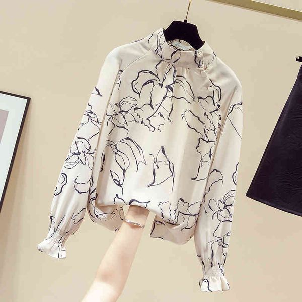 autumn women's o neck button design flare long sleeves floral print chiffon shirt ladies shirts casual blouse a3689 210428, White
autumn women's o neck button design flare long sleeves floral print chiffon shirt ladies shirts casual blouse a3689 210428, White