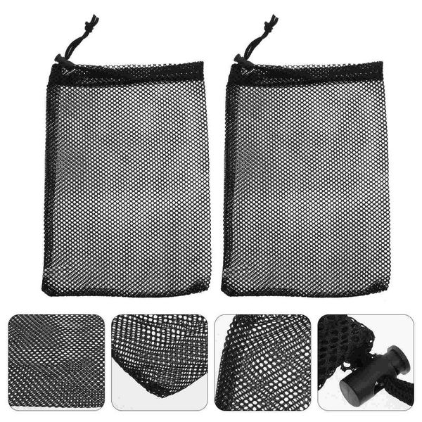 car organizer 2pcs holders golfs storage bag nylon bags portable pouch (black)