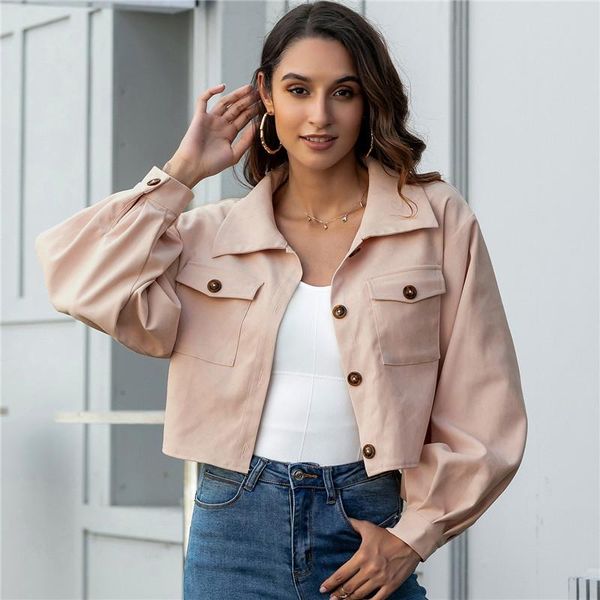 women's jackets leisure short jacket women pink coat ladies single breased female autumn solid color slim womens windbreakers, Black;brown
women's jackets leisure short jacket women pink coat ladies single breased female autumn solid color slim womens windbreakers, Black;brown