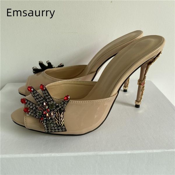 sandals luxury rhinestone flower runway mules for girls metal petal decor thin high heels peep toe slingbacks women summer, Black
sandals luxury rhinestone flower runway mules for girls metal petal decor thin high heels peep toe slingbacks women summer, Black