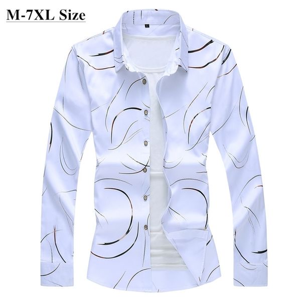 autumn men's printed shirt fashion casual white long sleeve shirt male brand clothes plus size 5xl 6xl 7xl 210705, White;black
autumn men's printed shirt fashion casual white long sleeve shirt male brand clothes plus size 5xl 6xl 7xl 210705, White;black