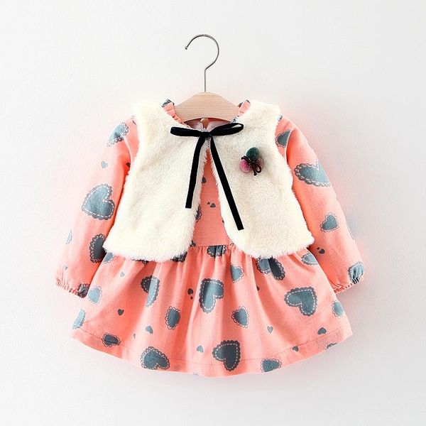 girl's dresses winter clothes heart-shaped pattern plus velvet warm clothing sets baby girl dress+vest 2pcs children's, Red;yellow
girl's dresses winter clothes heart-shaped pattern plus velvet warm clothing sets baby girl dress+vest 2pcs children's, Red;yellow