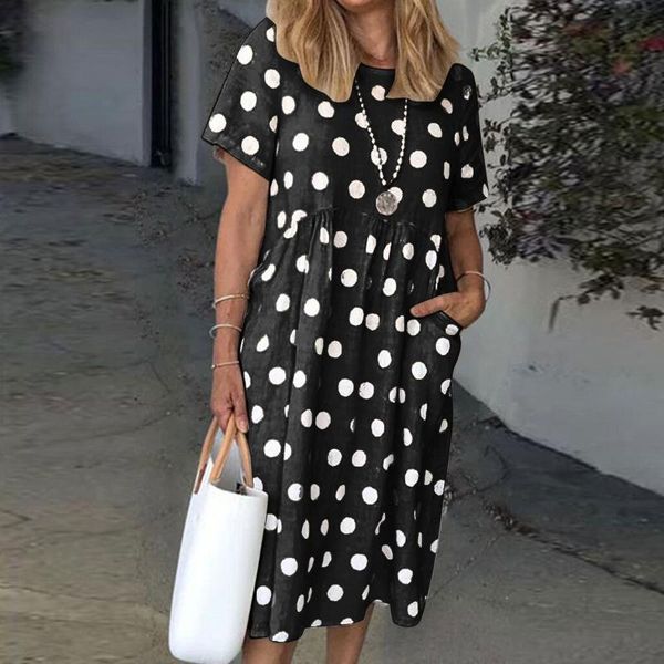 maternity dresses summer women vintage short sleeve round neck point print casual party midi pregnancy dress vestido de mulher#30, White
maternity dresses summer women vintage short sleeve round neck point print casual party midi pregnancy dress vestido de mulher#30, White