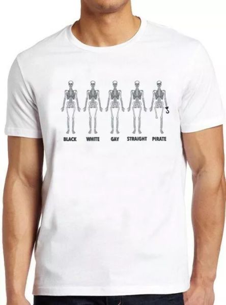 skeleton gay black white straight pirate saying equal pride tee t shirt 4073, White;black
skeleton gay black white straight pirate saying equal pride tee t shirt 4073, White;black