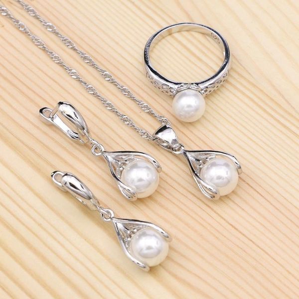 wedding jewelry sets white pearl 925 silver bridal set for women party decoration drop earrings/ring/pendant/necklace, Slivery;golden
wedding jewelry sets white pearl 925 silver bridal set for women party decoration drop earrings/ring/pendant/necklace, Slivery;golden