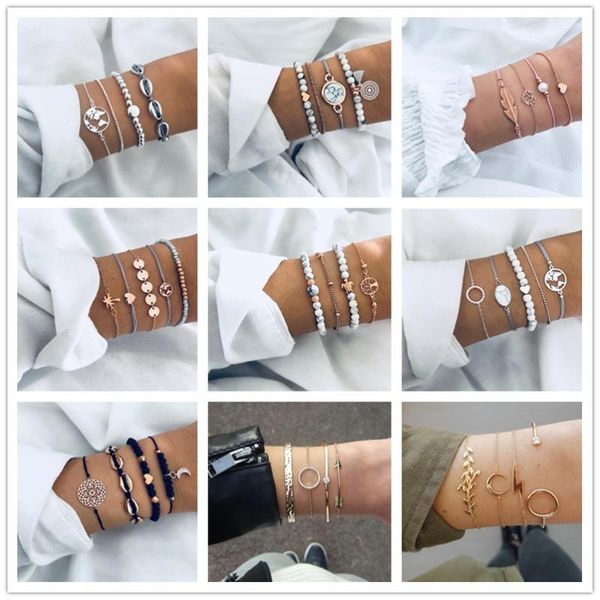 charm bracelets 10 style boho bangle nature stone heart shell moon bow map crystal bead bracelet women party wedding jewelry accessories, Golden;silver
charm bracelets 10 style boho bangle nature stone heart shell moon bow map crystal bead bracelet women party wedding jewelry accessories, Golden;silver